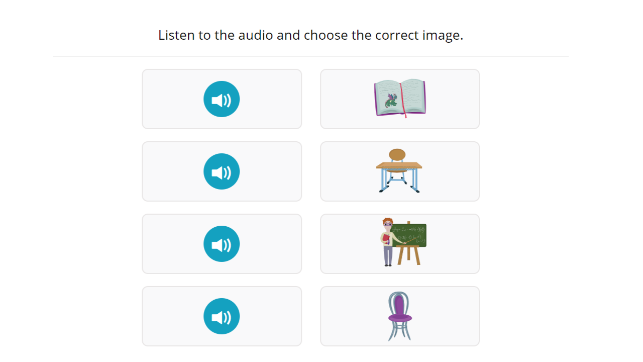 Matching images with audio